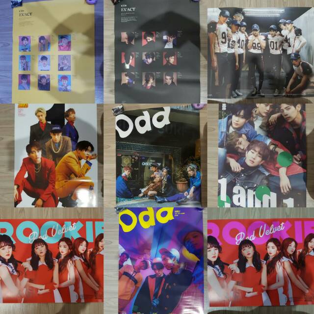 POSTER OFFICIAL KPOP GROUP (EXO, RED VELVET, SHINEE, SEVENTEEN)