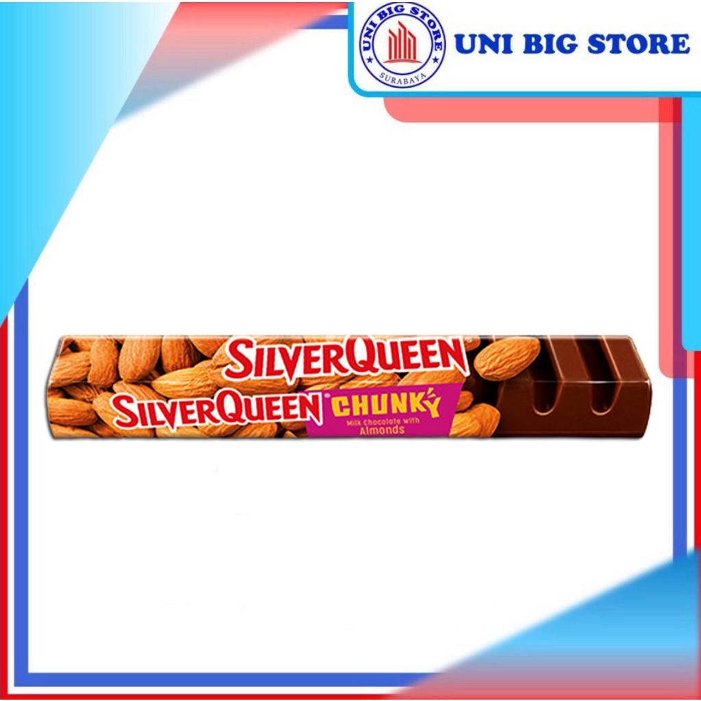 

Silver Queen Silverqueen Chocolate Chunky Almond 95 gr Coklat Kacang