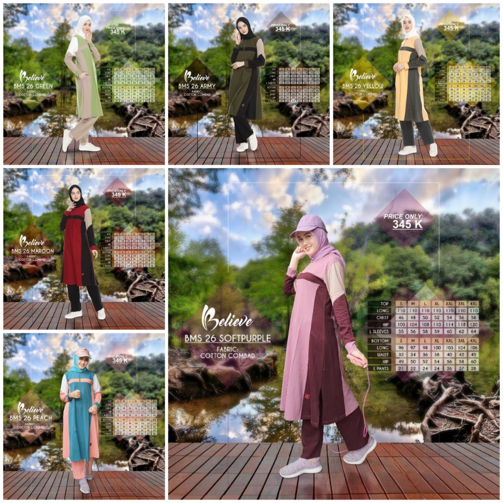 BAJU OLAHRAGA WANITA MUSLIM MUSLIMAH BMS 26