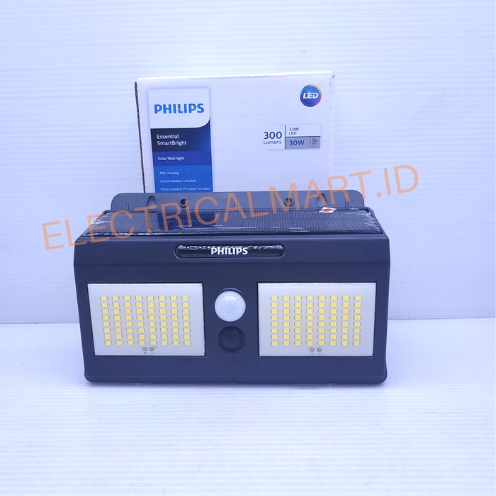 PHILIPS Essential SMARTBRIGHT Lampu Solar Dinding BWS010 LED 300 Tenaga Surya Outdoor