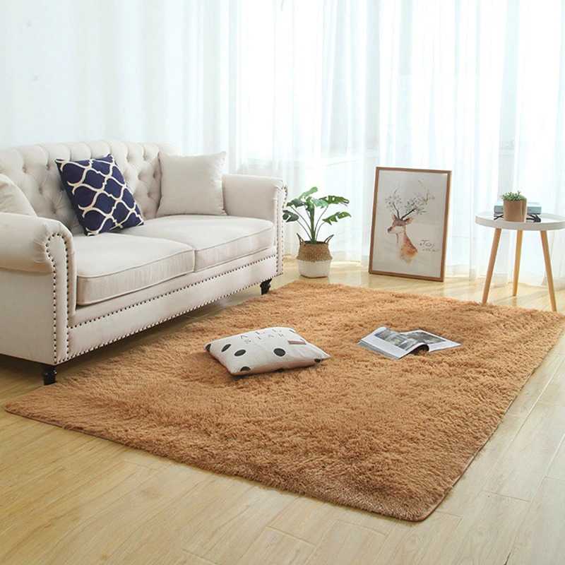 (100% BARANG ORI) DRESHOME Karpet Matras Bulu Non-Slip Living Room Rug 80x120cm - DE2002