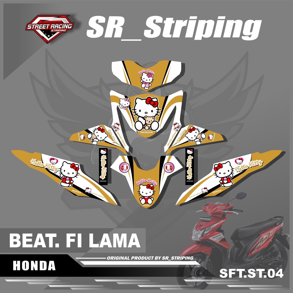Sticker Decal BEAT FI 2012-2015 - Sticker Decal BEAT FI 2012-2015  Motif Hello Kitty. SFL.SR.04