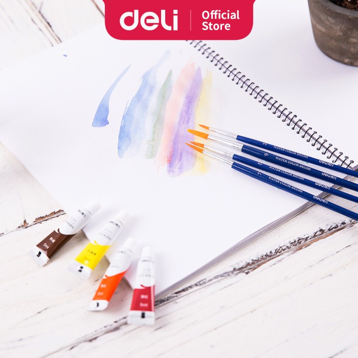 

DELI set kuas warna biru isi 4/6 per pack kombinasi bentuk kuas 73867 73885