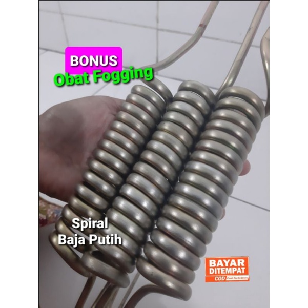 coil pipa alat mesin Fogging mini spiral panjang BAJA PUTIH