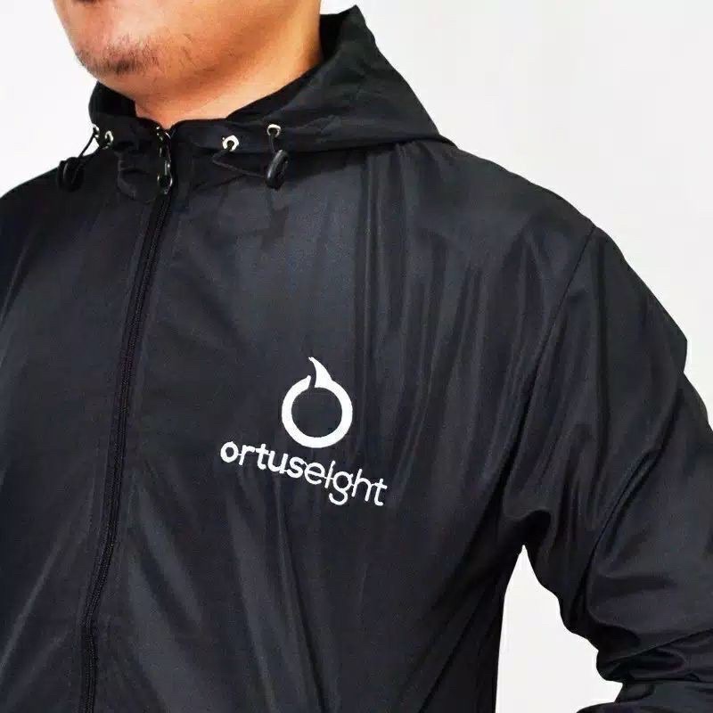 jaket parasut ortuseight unisex running casual (free gantungan kunci/stiker)