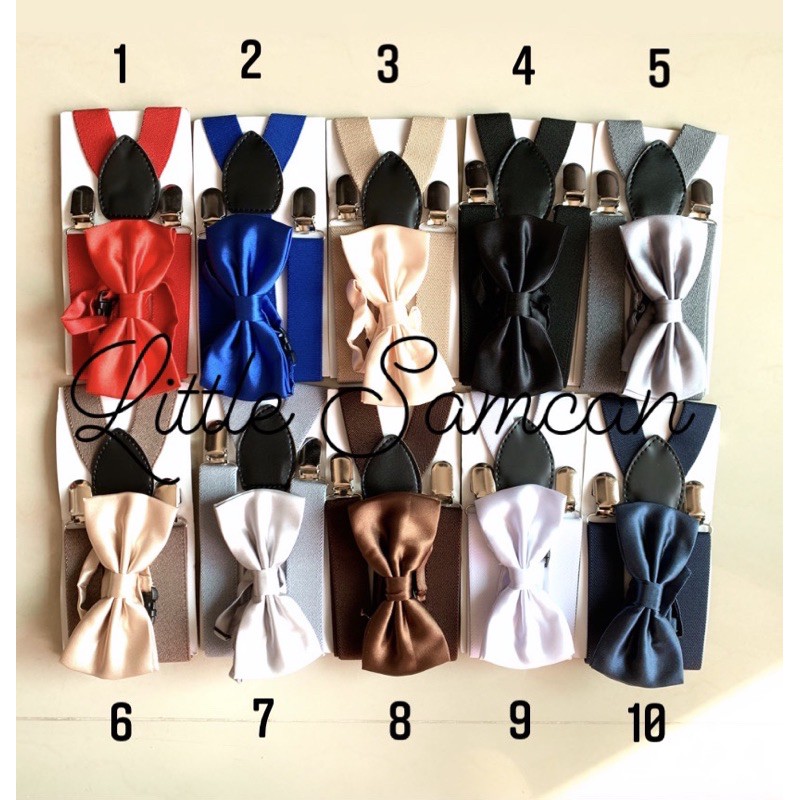 Paket Suspender / Bretel / Jojon  &amp; Bow Tie / Dasi Kupu Kupu Import Quality PALING MURAH BERKUALITAS