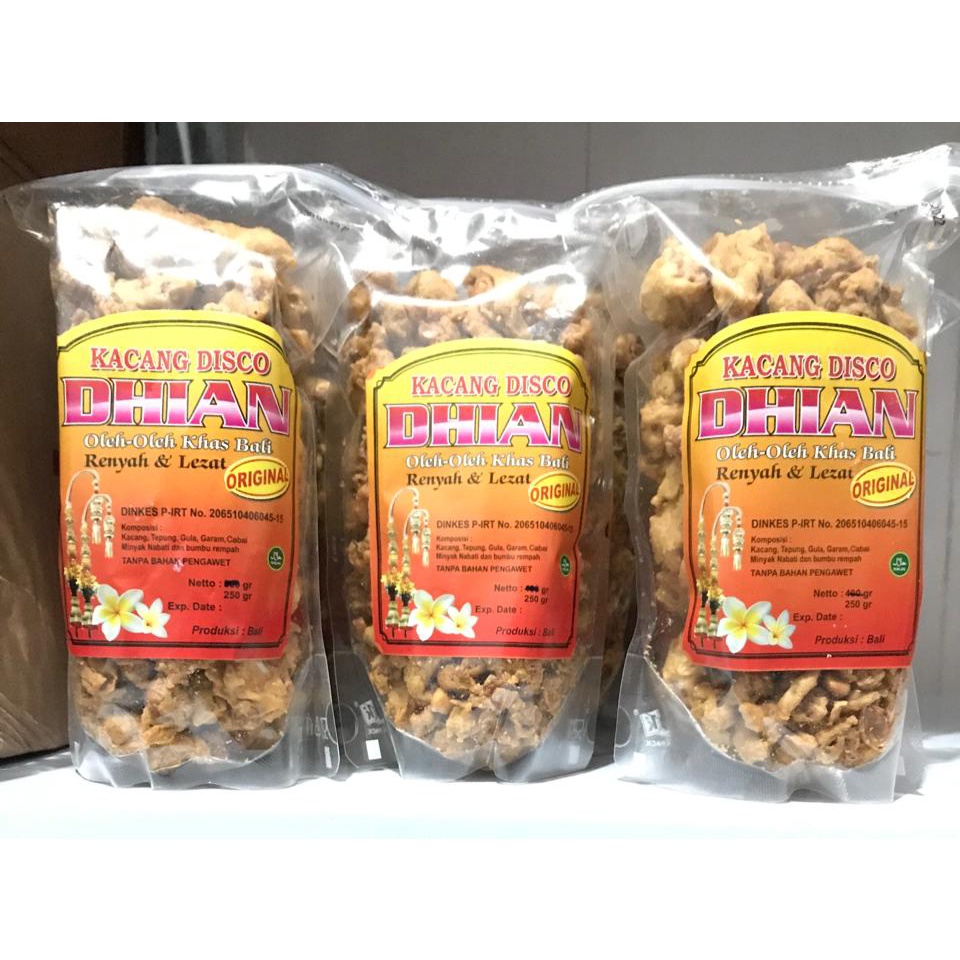 

Kacang Disco Dhian Oleh-oleh Khas Bali Original 250gr