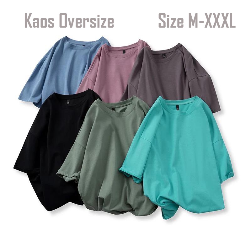 Mokokomo Kaos Polos Vision Baju Oversize Pria Baju Polos Pria