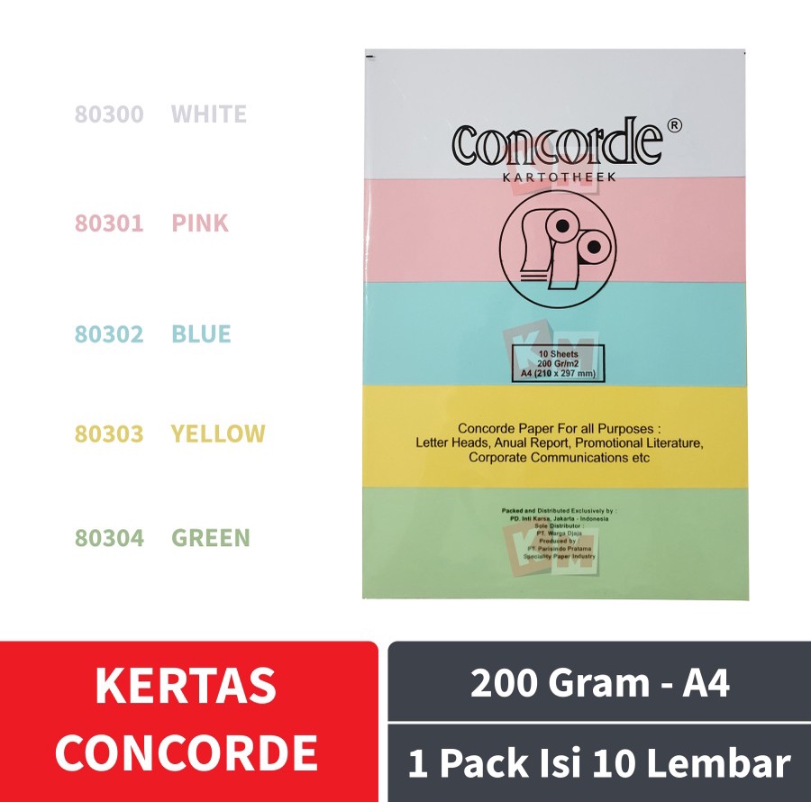 

Concorde karthotek A4 200 gram ( 210 x 297mm) KARTHOTHEEK