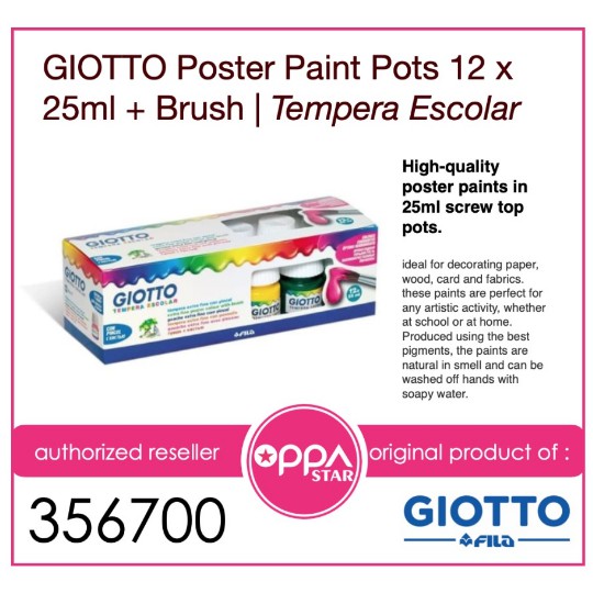 

Cat Air Cat Poster Giotto Tempera 25 ml Set 12 + kuas 356700