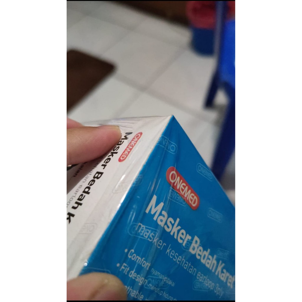 onemed masker medis masker karet earloop onemed 3 ply isi 50 pcs per box