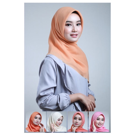 Hijab Rawis Ansania Kerudung Segi Empat Saudia Polos -  Kerudung Polos Seri Warna - Jilbab Rawis Sau