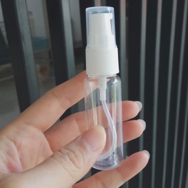 Botol kosong pump 20ml transparan isi ulang serbaguna