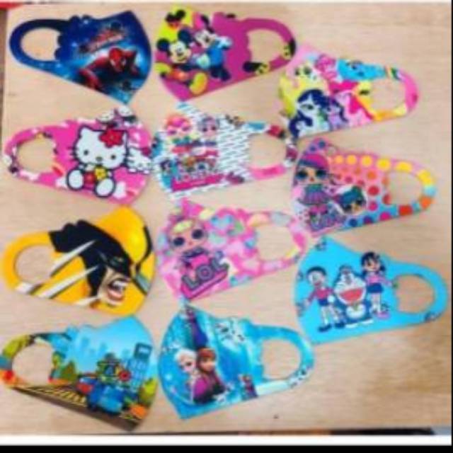 MASKER SCUBA WAJAH ANAK MOTIF GROSIR MURAH MERIAH