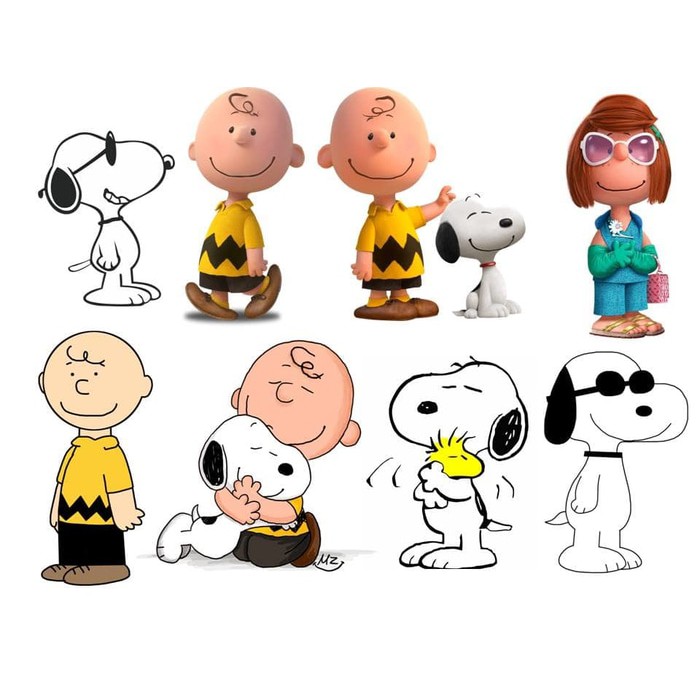 Kertas Cliparts - Snoopy &amp; Charlie Brown Design (25pcs)