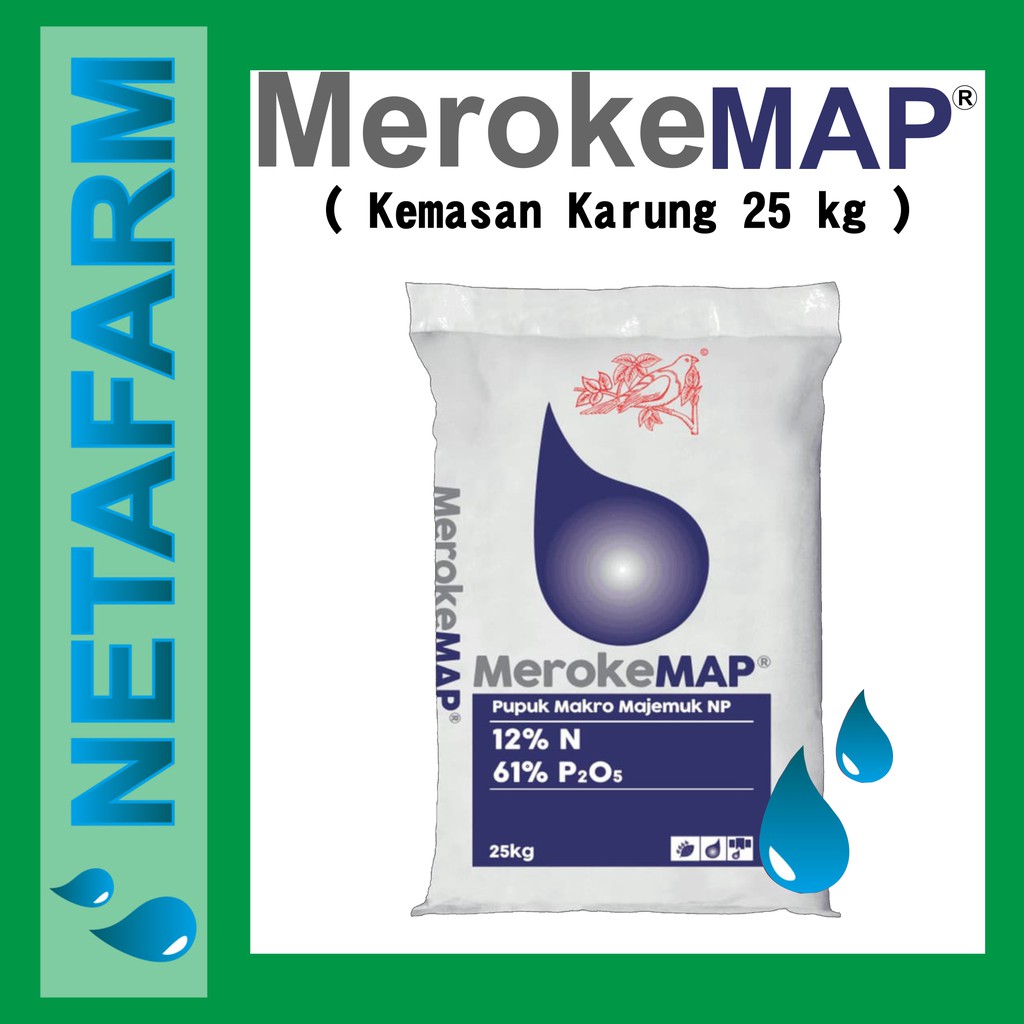 Pupuk Meroke MAP kemasan pabrik karung 25 kg