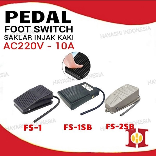 Foot Switch Saklar Injak Kaki Kaki AC 220V 10A 1No 1Nc Push On Off