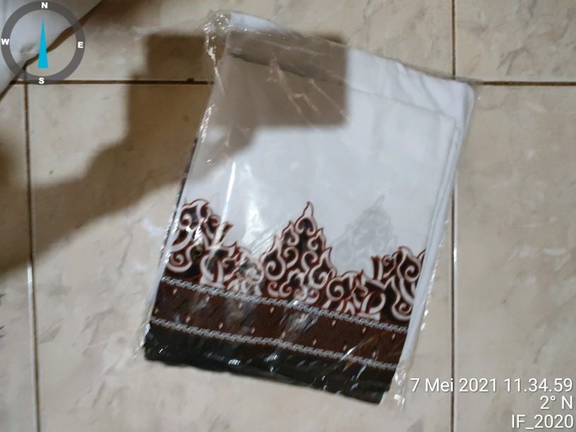 Batik Solo Pria Dewasa Sarung Setelan Baju Koko Tumpal Putih