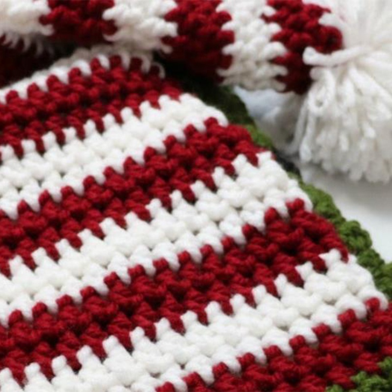 Topi Beanie Rajut Bahan Wol Motif Garis Aksen Pom-Pom Untuk Properti Foto Ibu Dan Anak