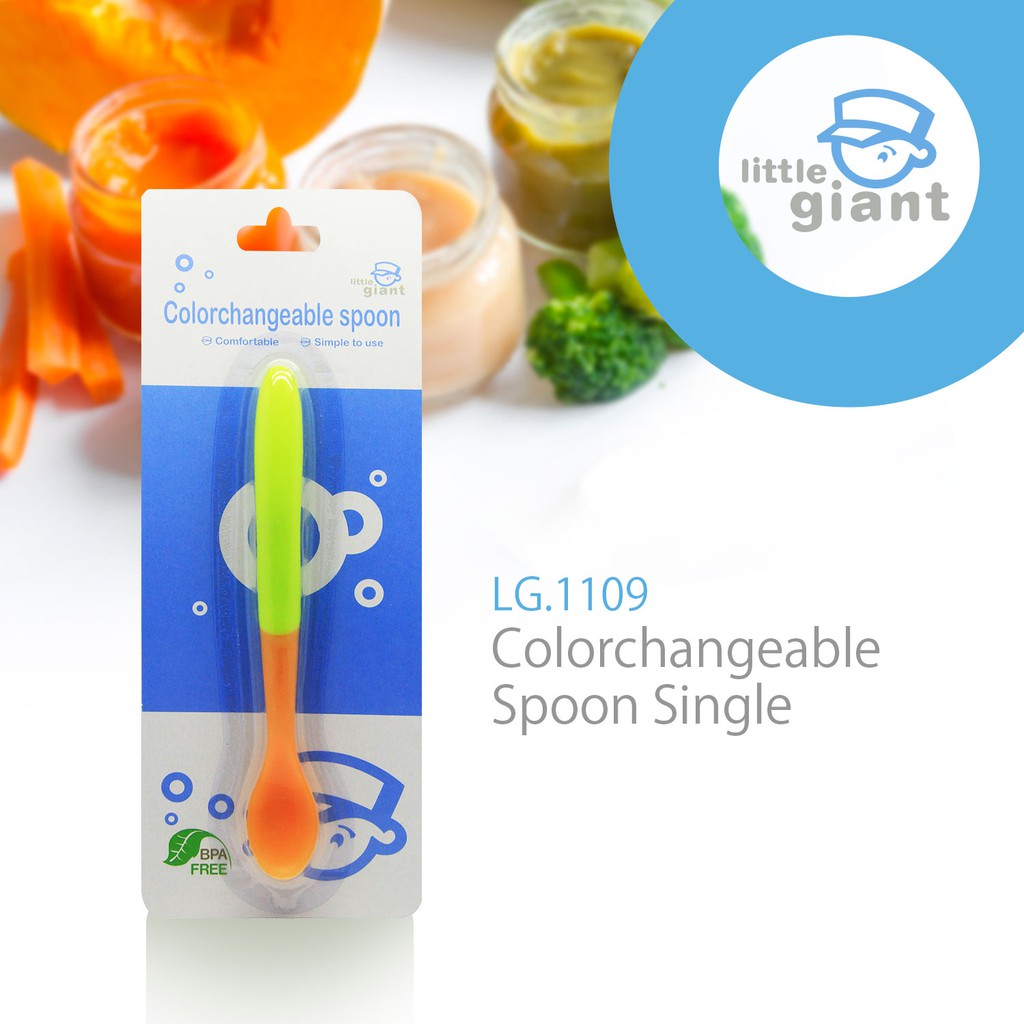 Little Giant Color Changeable Spoon Sendok Makan Bayi PK 1 LG.1109
