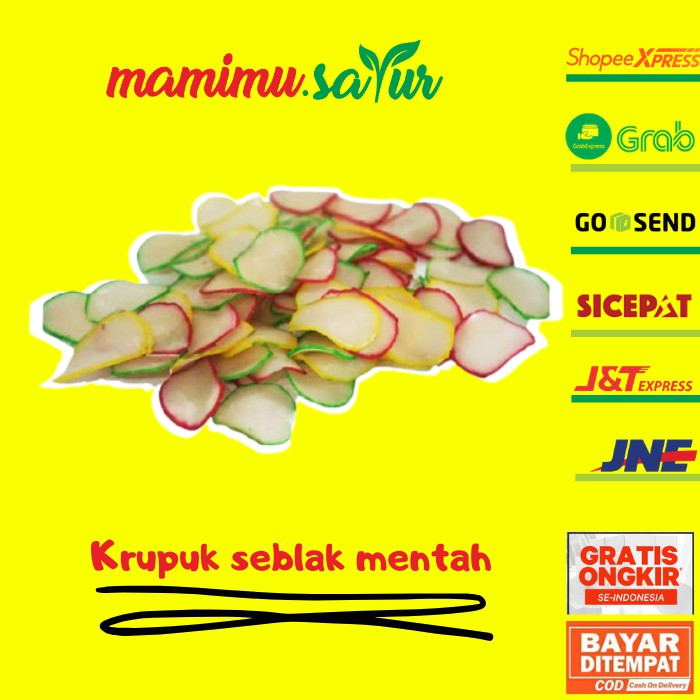 Jual Kerupuk Mentah Seblak 250 Gr Krupuk Seblak Mentah Krupuk Seblak