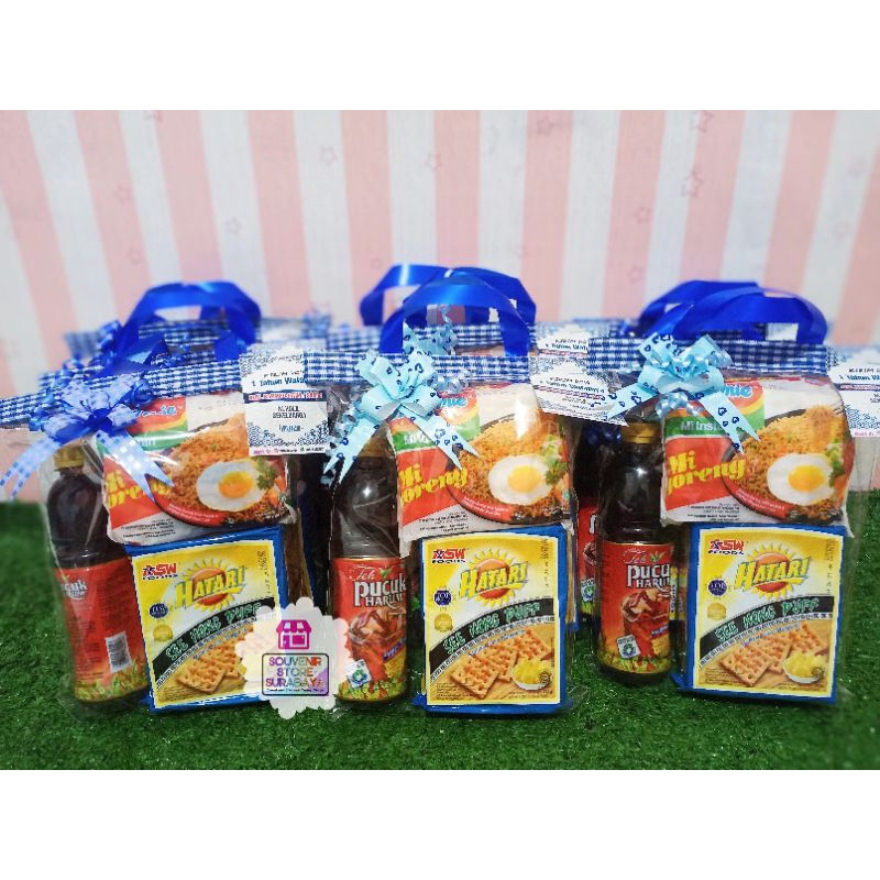 Snack Hajatan / Bingkisan Snack / Paket Hajatan / Hatari See Hong Puff / TehPucuk / Paket Syukuran / snack hajatan murah