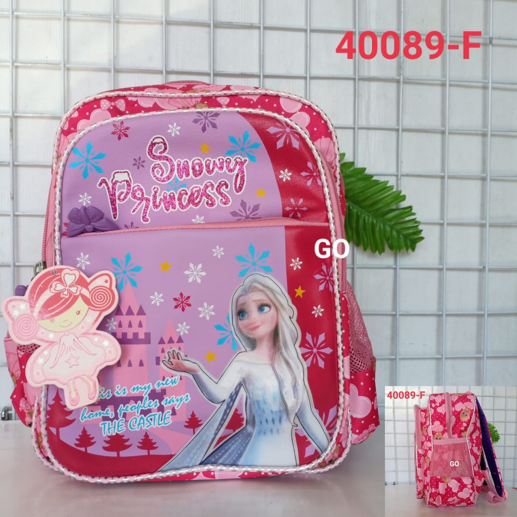 gos TAS RANSEL ALTO ANAK Karakter Snowy Princess FROZEN Tas Sekolah Anak Perempuan