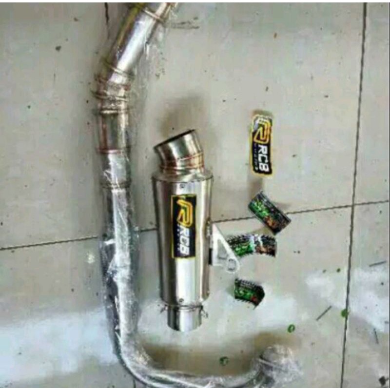 Knalpot racing RCB mx fu vixsen byson scorpio tiger mp cb per dan klem sama