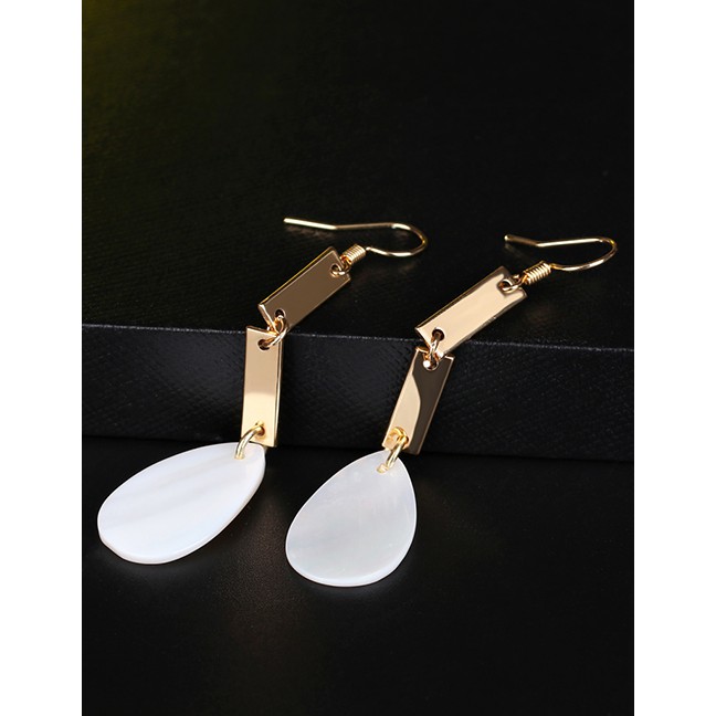 LRC Anting Tusuk Fashion Real Gold Alloy Shell Drop Earrings F79762