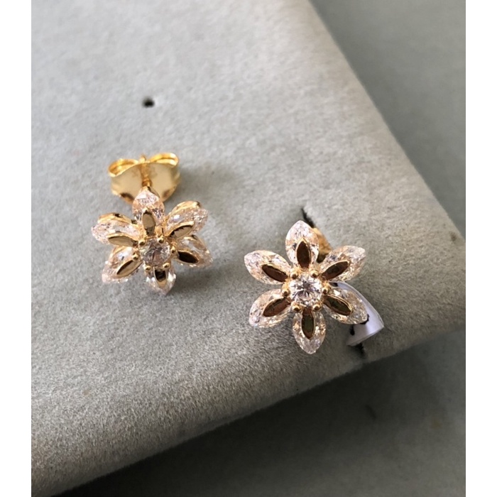 Anting Tusuk Bunga Emas Asli kadar 700 16k