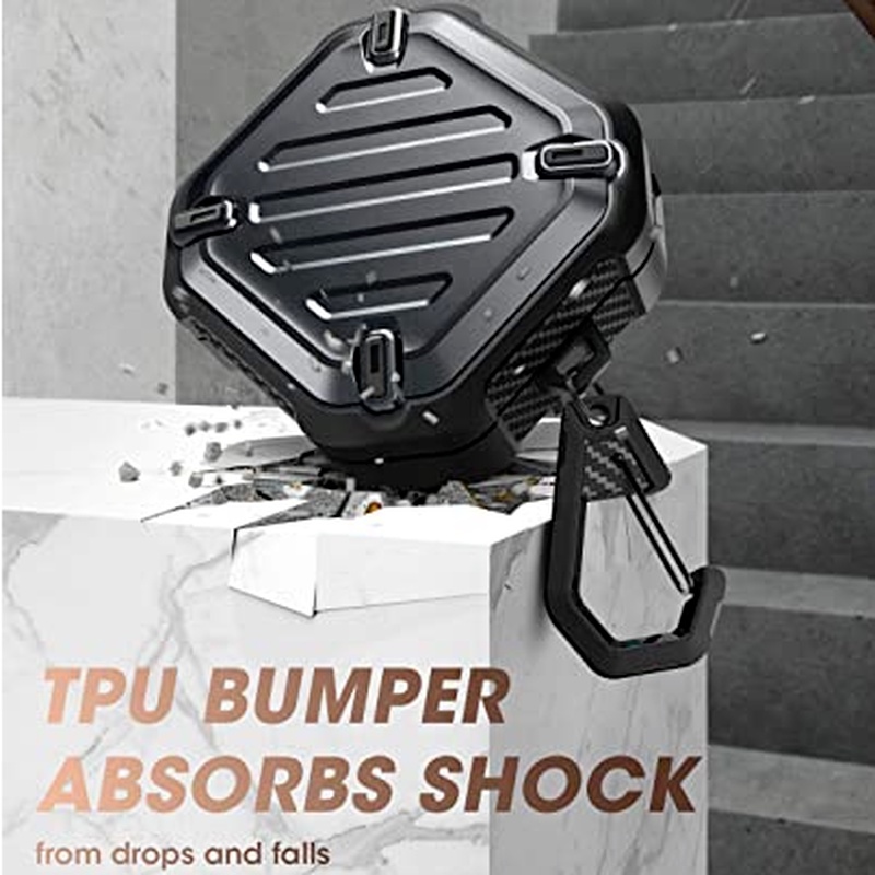 Case Pelindung Earphone Full Body Tahan Lama Dengan Carabiner Untuk Samsung Galaxy Buds Live Pro