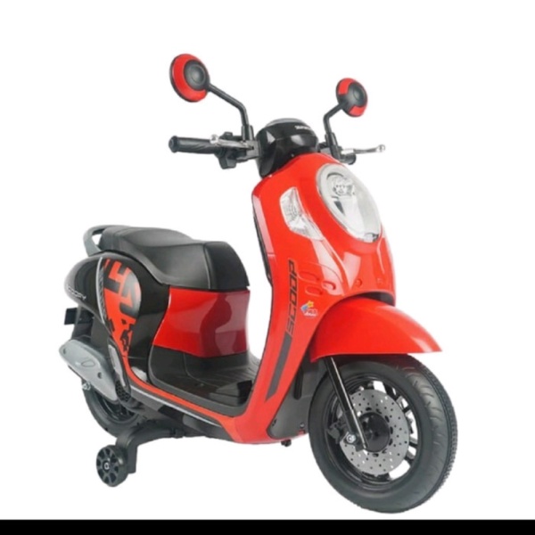 

motor scopy Mainan Anak Motor Aki Motor-Motoran Sepeda Motor Original - Merah Limited