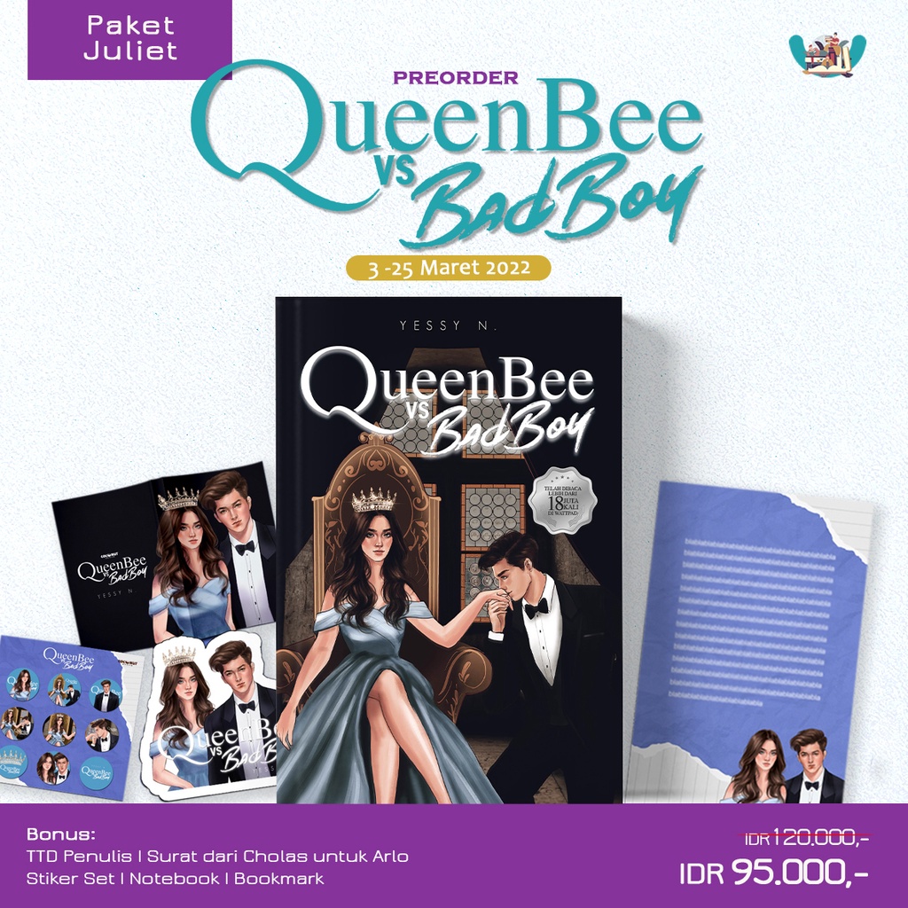Novel  Queen Bee vs Bad Boy Penulis: Yessi Nut