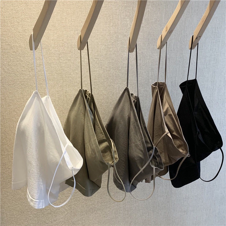 •OKEY BELI•BR513 Tanktop Bra With Cup Tank top Basic Wanita Square spaghetti Crop top COD-3