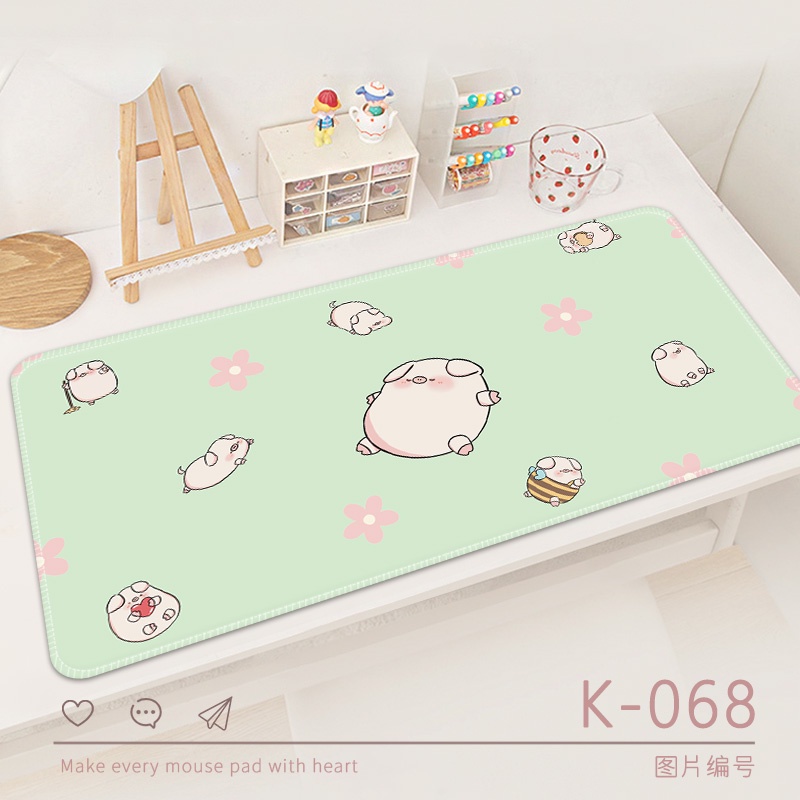 Big Mouse Pad Motif Kartun Lucu Anti Slip Tahan Lama Untuk Meja Komputer