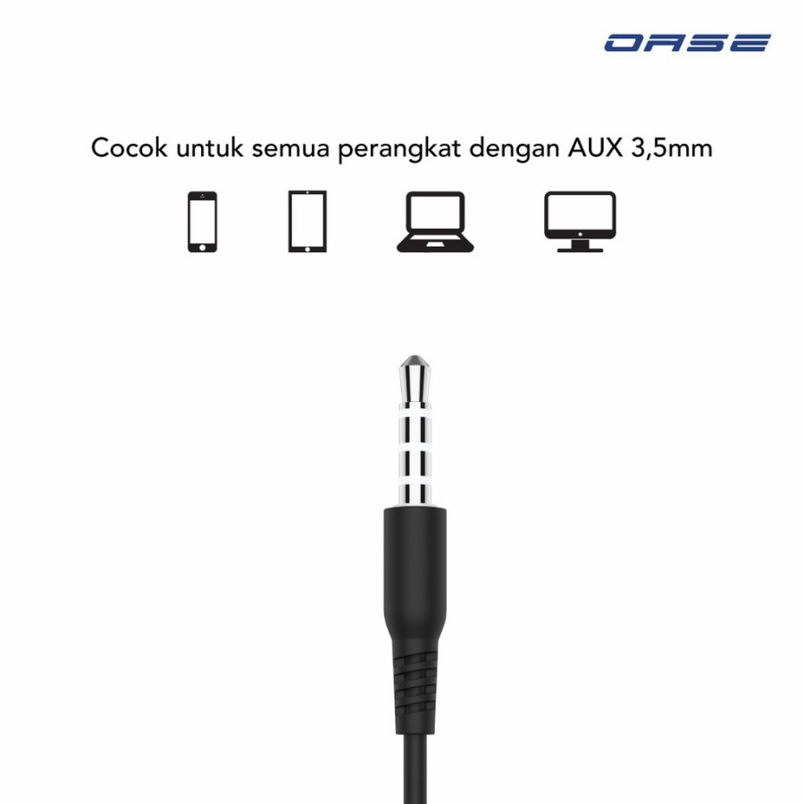 OASE ORIGINAL HEADSET OASE E-G2 ORIGINAL - Hitam