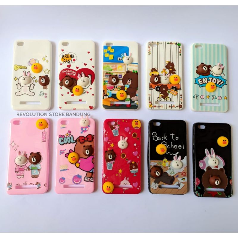 Silikon hp xiaomi redmi 3 3s 4a 4i 4c 4x 5a 6a 7a 8a 9a 9t 9c Karakter kartun beruang lucu casing si