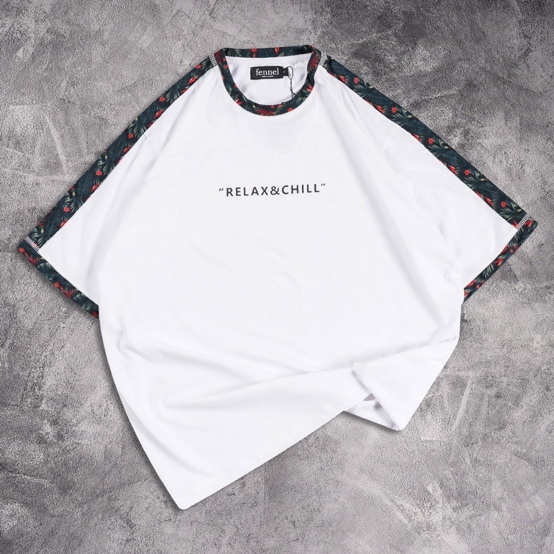 [N00718] T-shirt Oversized Distro Motif List &quot;RELAX &amp; CHILL&quot;