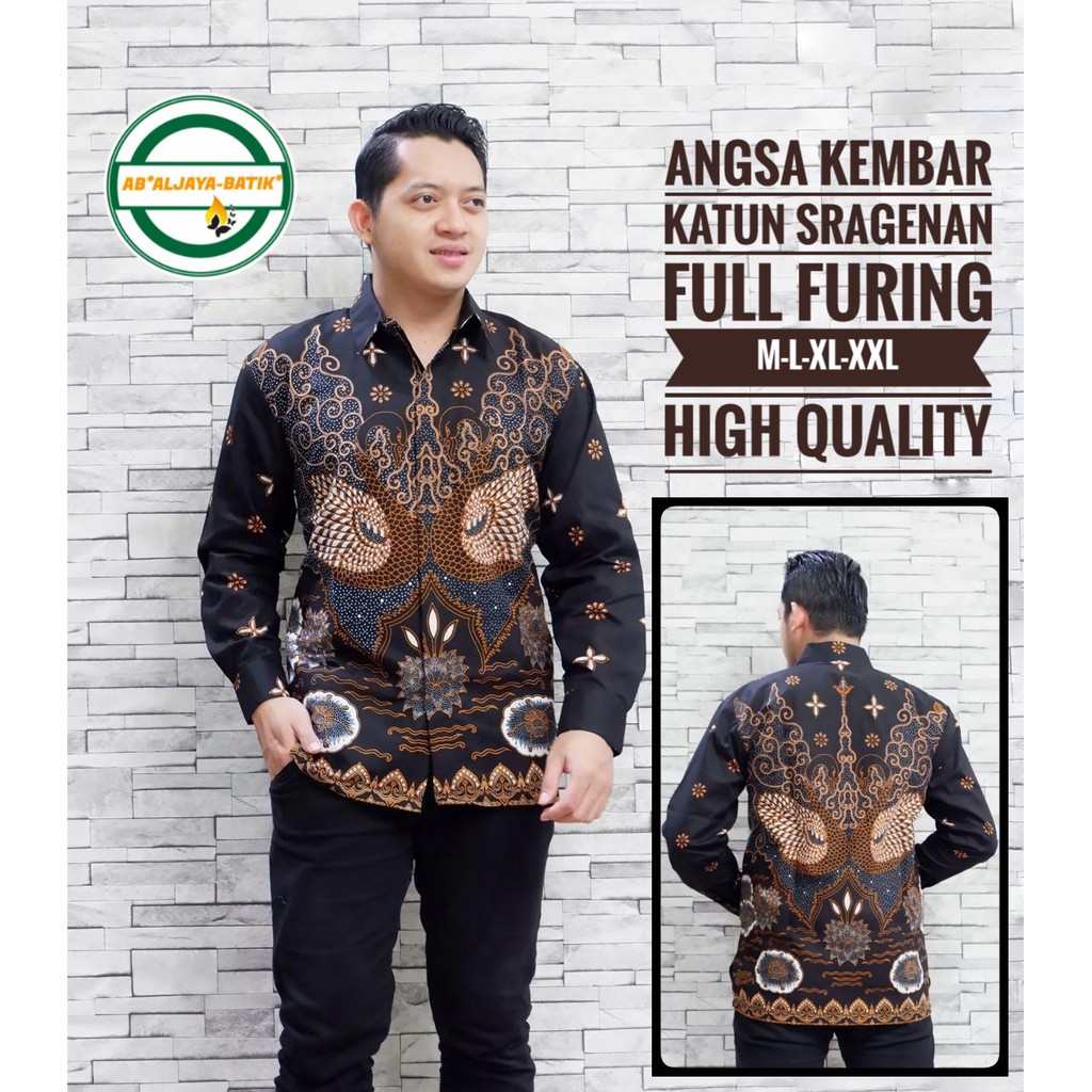 ANGSA KEMBAR ALJAYA KEMEJA BATIK SOLO PRIA LENGAN PANJANG PENDEK LAPIS FURING ATASAN PREMIUM MODERN KATUN HALUS BINTANG AWAR CEPLOK ELANG PEKSI TURKEY NATAWANGSA  ADIWONGSO SEKAR ARUM GIANDRA SALENDRA  PANDU AJI PEKSI KLASIK MERAK SIDOLUHUR CUWIRI