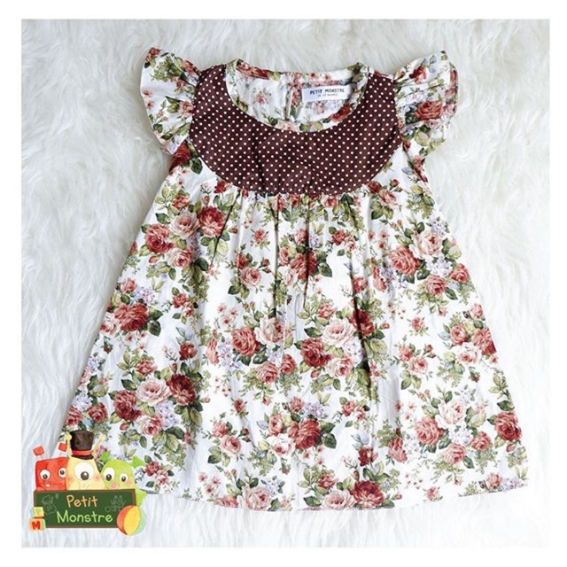 Baju Bayi Perempuan | Dress Bayi Katun Jepang Motif Bunga