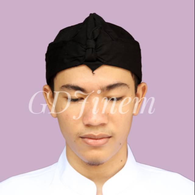 Blangkon Sunda Hitam Polos - Iket Kepala Sunda - Ikat Polos