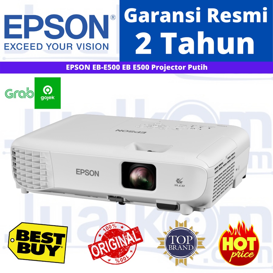 LCD Projector Proyektor Epson EB E500 E 500 Garansi Resmi