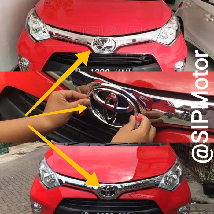 Emblem Toyota Calya Ganti Logo Burung Chrome Depan