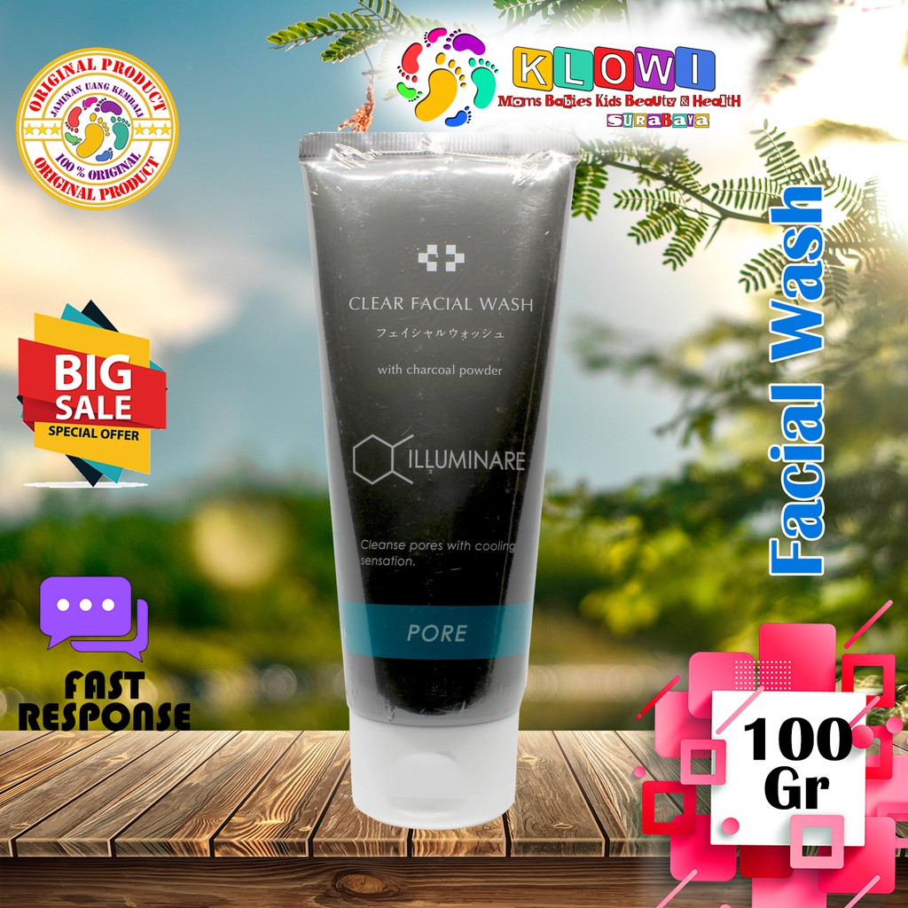 Illuminare Pore Clear Facial Wash 100G / Sabun Wajah Pembersih Komedo / Illuminaire