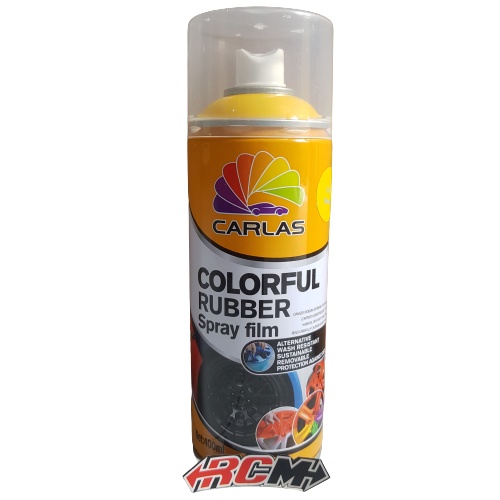 PILOX PILOK PYLOX CAT BODY BODI SEMPROT VELK VELEK VELG VELEG CARLAS COLORFUL RUBBER PAINT SPRAY FILM WARNA KUNING YELLOW C31 400ML 400 ML ORI ORIGINAL CARLAS