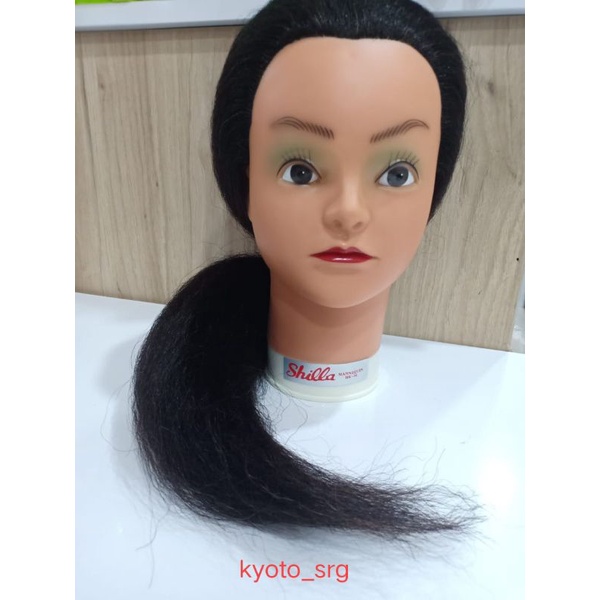 Patung rambut asli manekin Shilla HK 94