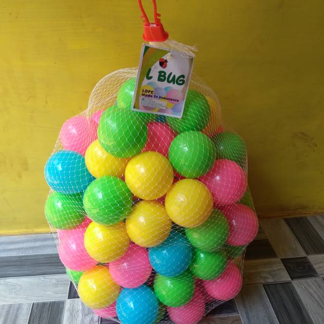 Bola warna-warni merk L-BUG isi 50