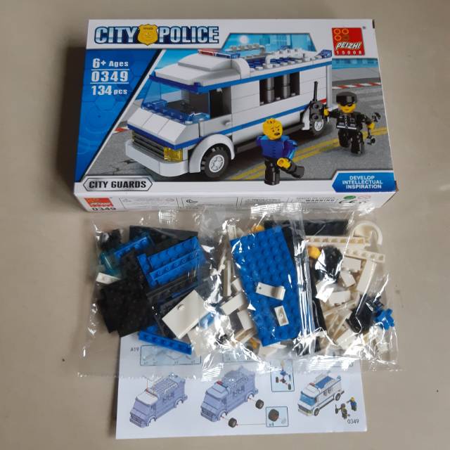 Lego Mobil Polisi City Police - Truk Car 134 pcs Brick Block Peizhi