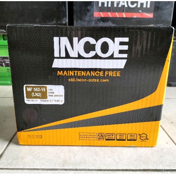 Aki Mobil Spin Bensin, Trax, Aveo, Fortuner Bensin, Innova Reborn Bensin 56219/355LN2  INCOE MF Aki 