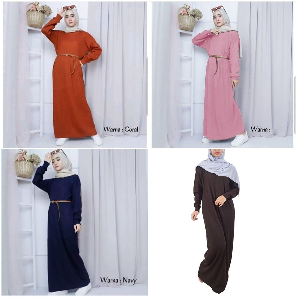 TokoMilkan - Dress Wanita Dewasa MEDARI Bahan Rajut